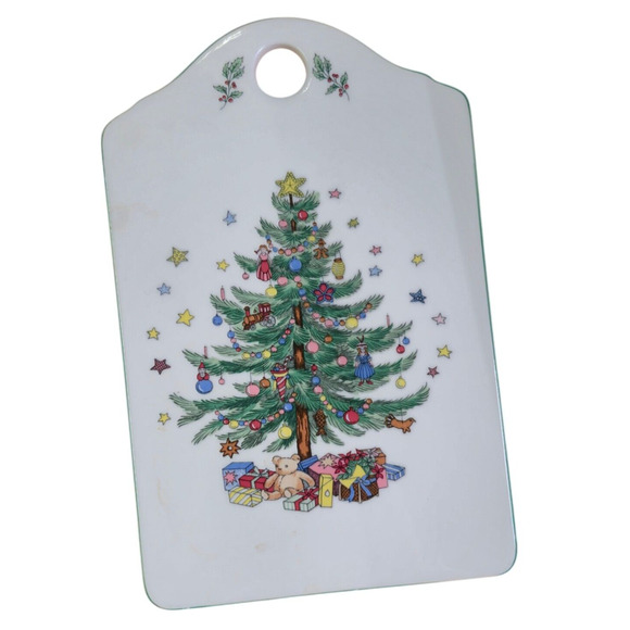 NIKKO Christmastime Cheese Board And Candy Dish Japan Christmas New Years - Picture 3 of 10